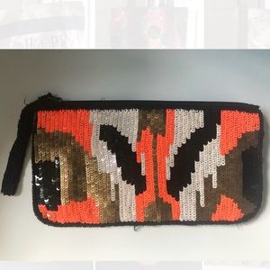 embellished beaded clutch